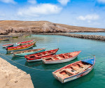 Fisher boats in Pedra Lume harbor in Sal Islands - Cape Verde - Cabo Verde